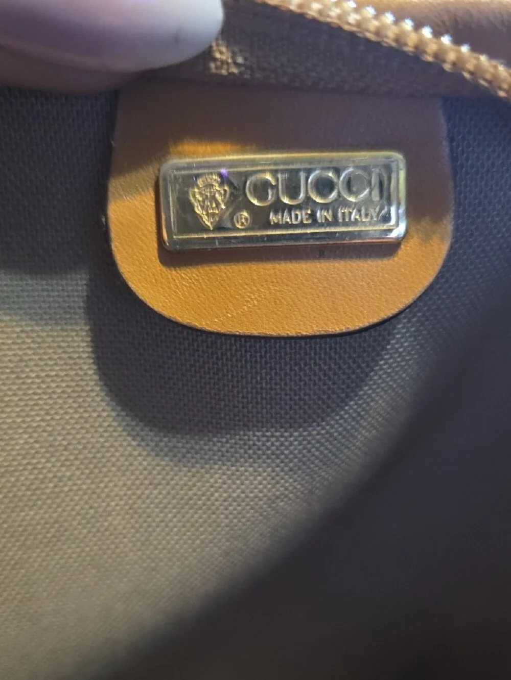 Gucci Brown GG Canvas Tote with Green and Red Web Straps, Vintage And Cared For
